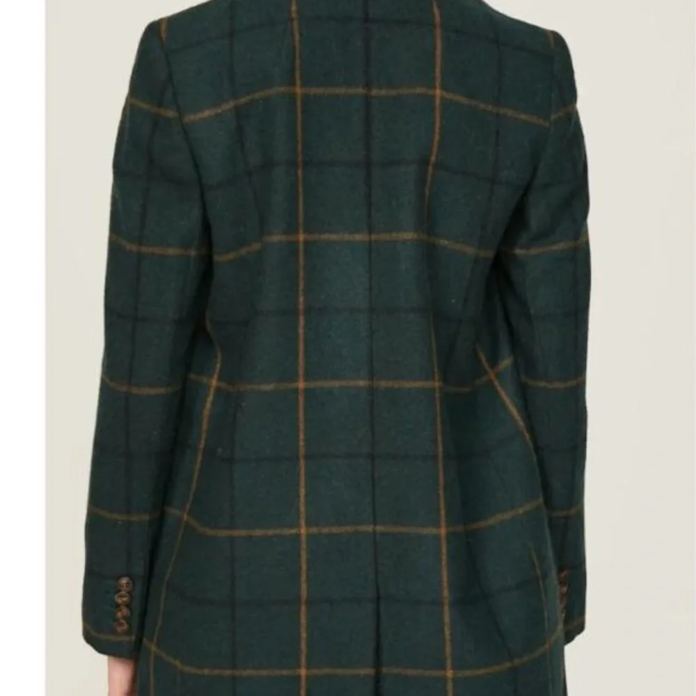 Madewell Dark Green Windowpane Plaid Single-Button Blazer - Picture 2 of 4